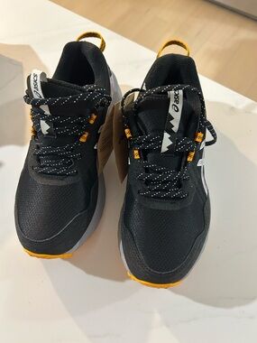 Asics Kids Black and Yellow Accent Sneakers